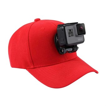 PULUZ® Baseball Cap with Mount for GoPro - Red