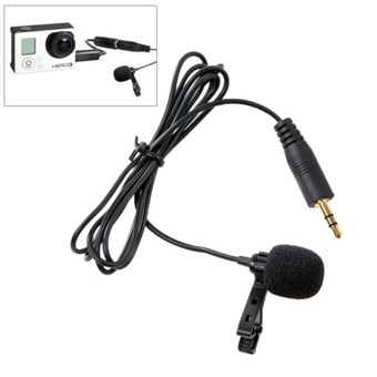 Microphone with Clips and 3.5mm Adapter for GoPro HERO 3+ / 3