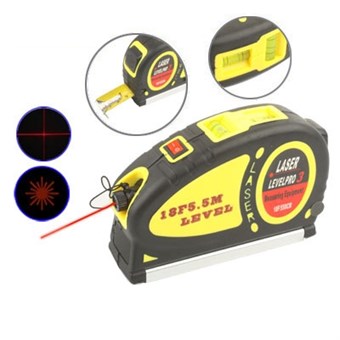 Laser rangefinder with measuring tape (5.5 meters)
