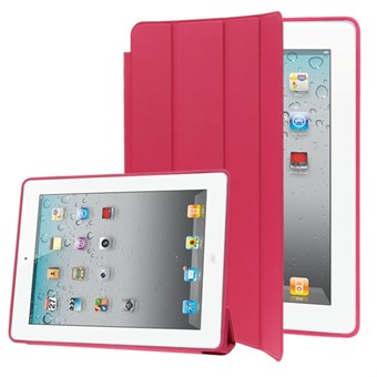 Stylish Smart Cover Sleep / Wake-up for iPad 2 / iPad 3 / iPad 4 - Magenta
