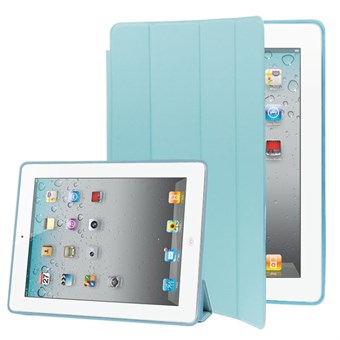 Stylish Smart Cover Sleep / Wake-up for iPad 2 / iPad 3 / iPad 4 - Light Blue