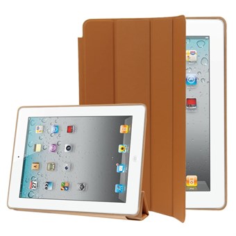 Stylish Smart Cover Sleep / Wake-up for iPad 2 / iPad 3 / iPad 4 - Brown