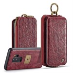 CaseMe Premium Leather Wallet with Magnetic Cover for Samsung Galaxy S9 Plus - Red