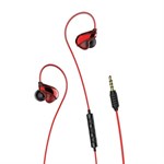 Baseus Fashion Stereo Earphones with Mic. - Red