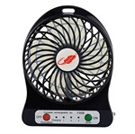 Small powerful Fan w / LED light - Black