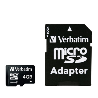 Verbatim 4GB microSDHC class 10 m / adapter