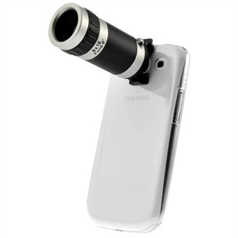 8X Zoom Telescope Lens With Cover for Galaxy S3 (Transparent)
