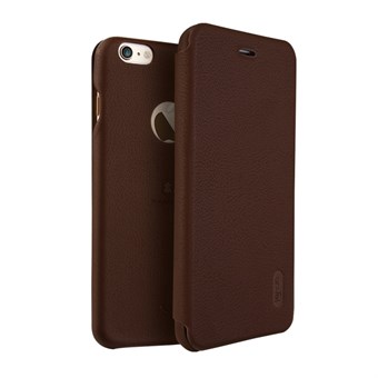 Lenuo Art Flip Case in PU Leather and Plastic for iPhone 7 Plus / iPhone 8 Plus - Brown
