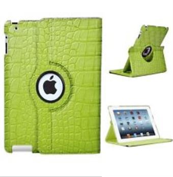 Crocodile Rotating Case for iPad 2/3/4 (Green)
