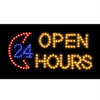 Sign with light - Open 24 Hours