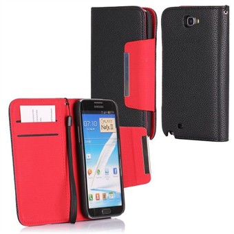 SmartPurse Case -Galaxy Note II (Black / Red)