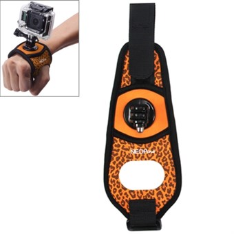 Leopard 360 Degree Rotating Wrist Strap - Orange