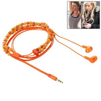 Fashion Necklace Headphones - Orange
