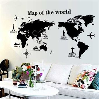 Wall Stickers - Map Of The World