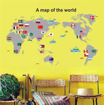 Wall Stickers - Map Of The World