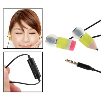 Magic Pencil Earphone with Mic (Yellow)