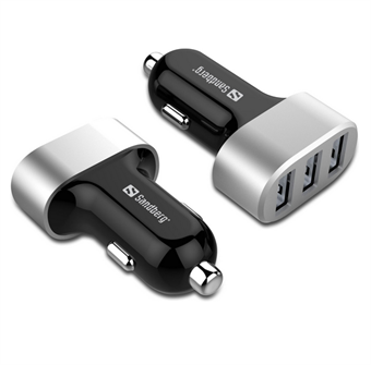 Multi 3xUSB 7.2Amp Car Charger - From Sandberg