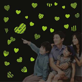 Luminous hearts for the room