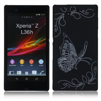 Butterflies Cover Protection Xperia Z (Black)
