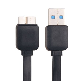 Flat USB 3.0 Charge / Sync Cable 1M (Black)