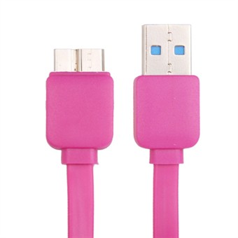 Flat USB 3.0 Charge / Sync Cable 1M (Magenta)