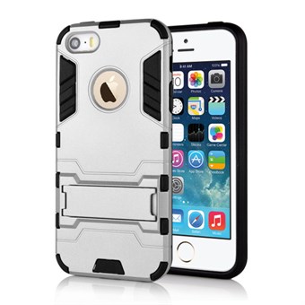 Cave Hard Plastic and TPU Cover for iPhone 5 / 5S - Silver