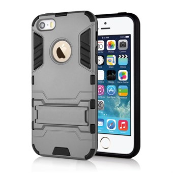 Cave Hard Plastic and TPU Cover for iPhone 5 / 5S - Gray