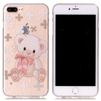 Designer motif silicone cover for iPhone 7 Plus / iPhone 8 Plus - Cute bear