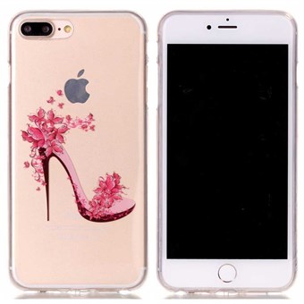 Designer motif silicone cover for iPhone 7 Plus / iPhone 8 Plus - Flower Shoes