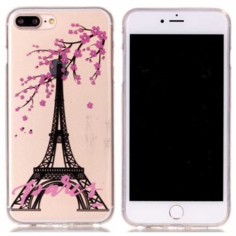 Designer motif silicone cover for iPhone 7 Plus / iPhone 8 Plus - Eiffel tower