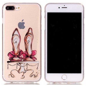 Designer motif silicone cover for iPhone 7 Plus / iPhone 8 Plus - Red high heals