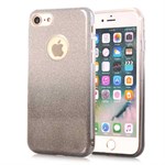 Party Silicone / Plastic Cover for iPhone 7 - Black / Silver