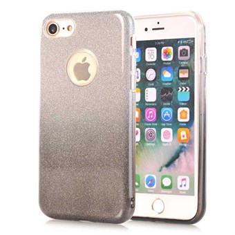 Party Silicone / Plastic Cover for iPhone 7 - Black / Silver