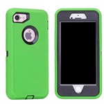 Cover all plastic / silicone covers for iPhone 7 / iPhone 8 - Green / Black