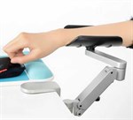 Aluminum ergonomic armrest for computer desk