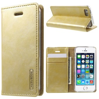 Goospery Leather Case for iPhone 5 / 5S / SE - Gold