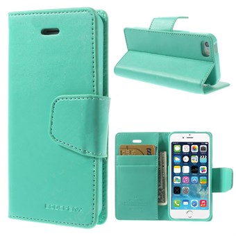 Goospery leather case with magnetic closure for iPhone 5 / 5S / SE - Mint green