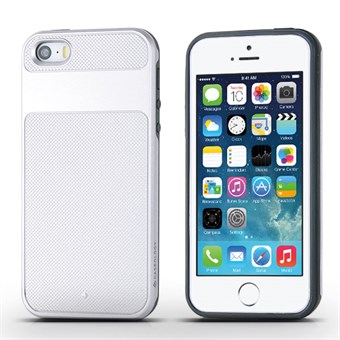 Caseology plastic and silicone cover for iPhone 5 / 5S / SE - Silver
