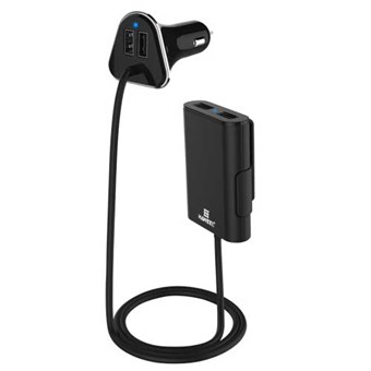 HAWEEL 9.6A Max 4 Port USB Car Charger 1.8 Meter