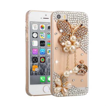 Luxuz Bling bling cover SE / 5 / 5S - Pearl Butterfly