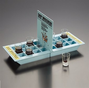 Lowering Battleship Drinking Game w / 6 Shots of Glass