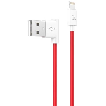 HOCO PREMIUM L-shape lightning charging cable - Red