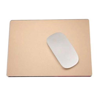Aluminum mouse pad with silicone base 24x18 cm - Gold