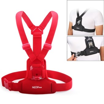 NEOPINE GoPro Hero 1/2/3/4 Chest Belt - Red
