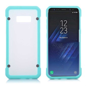 Clear look Cover in TPU and silicone for Samsung Galaxy S8 - Cyan