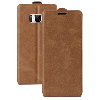 Flavor Flip Case in TPU and Faux Leather for Samsung Galaxy S8 - Brown