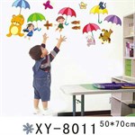 TipTop Wallstickers Vivid Animals and Colorized Umbrellas