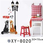 TipTop Wallstickers Two Cats Under the Street Lights