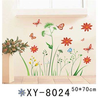 TipTop Wallstickers Blossoming Flowers and Butterflies