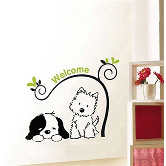 TipTop Wallstickers Little Two Dogs Design Decoration